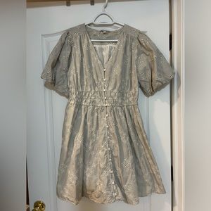 Madewell Eyelet Sophia Mini Dress, Size XL